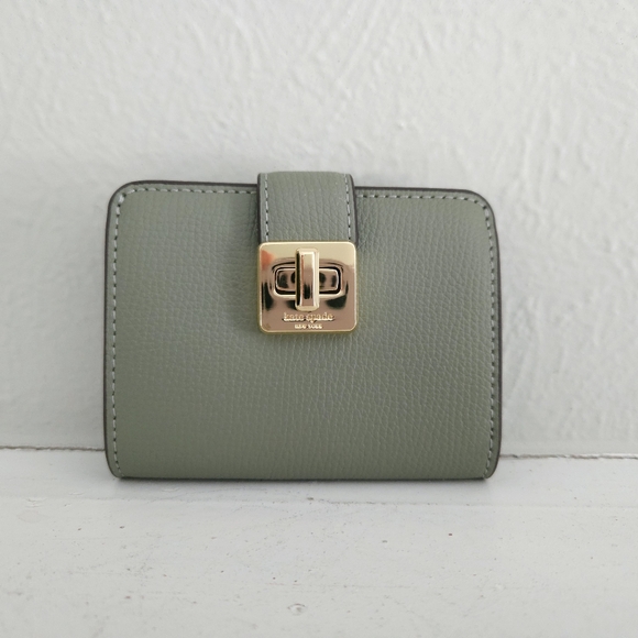 NWT Kate Spade Phoebe Refined Leather Card Case Wallet- Dusky Pine - Picture 2 of 5